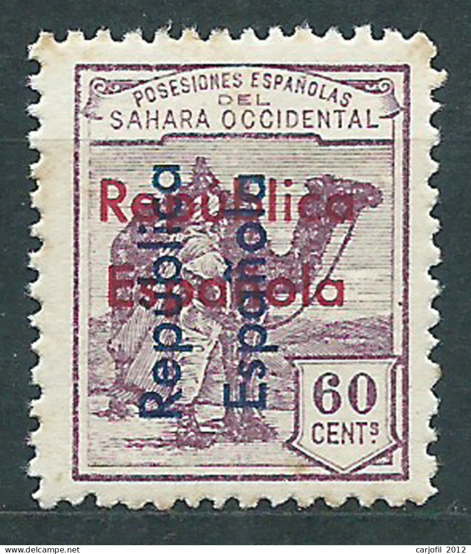 Sahara Sueltos 1935 Edifil 44D (*) Mng  Sobrecarga Vertical De Arriba Abajo Y Ho - Sahara Spagnolo