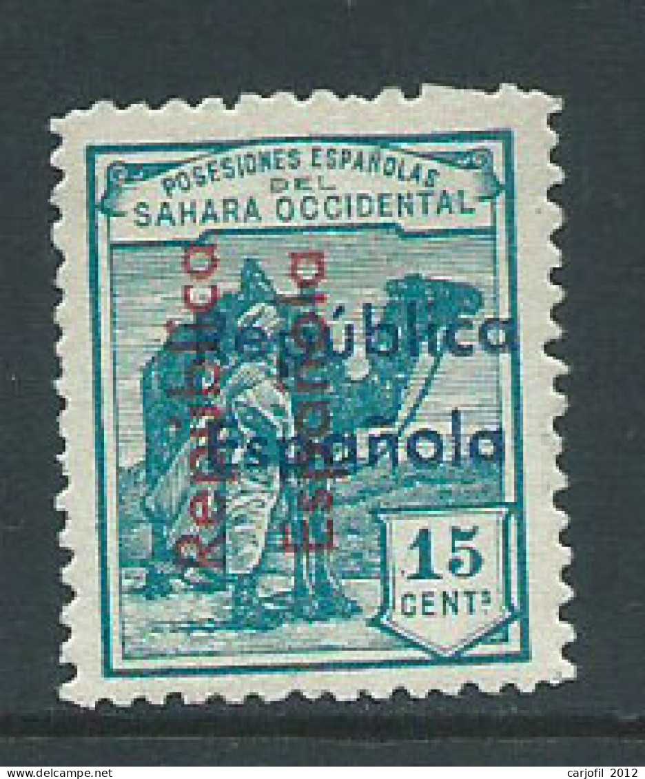 Sahara Sueltos 1935 Edifil 38D * Mh Sobrecarga Vertical De Arriba Abajo Y Horizo - Sahara Espagnol