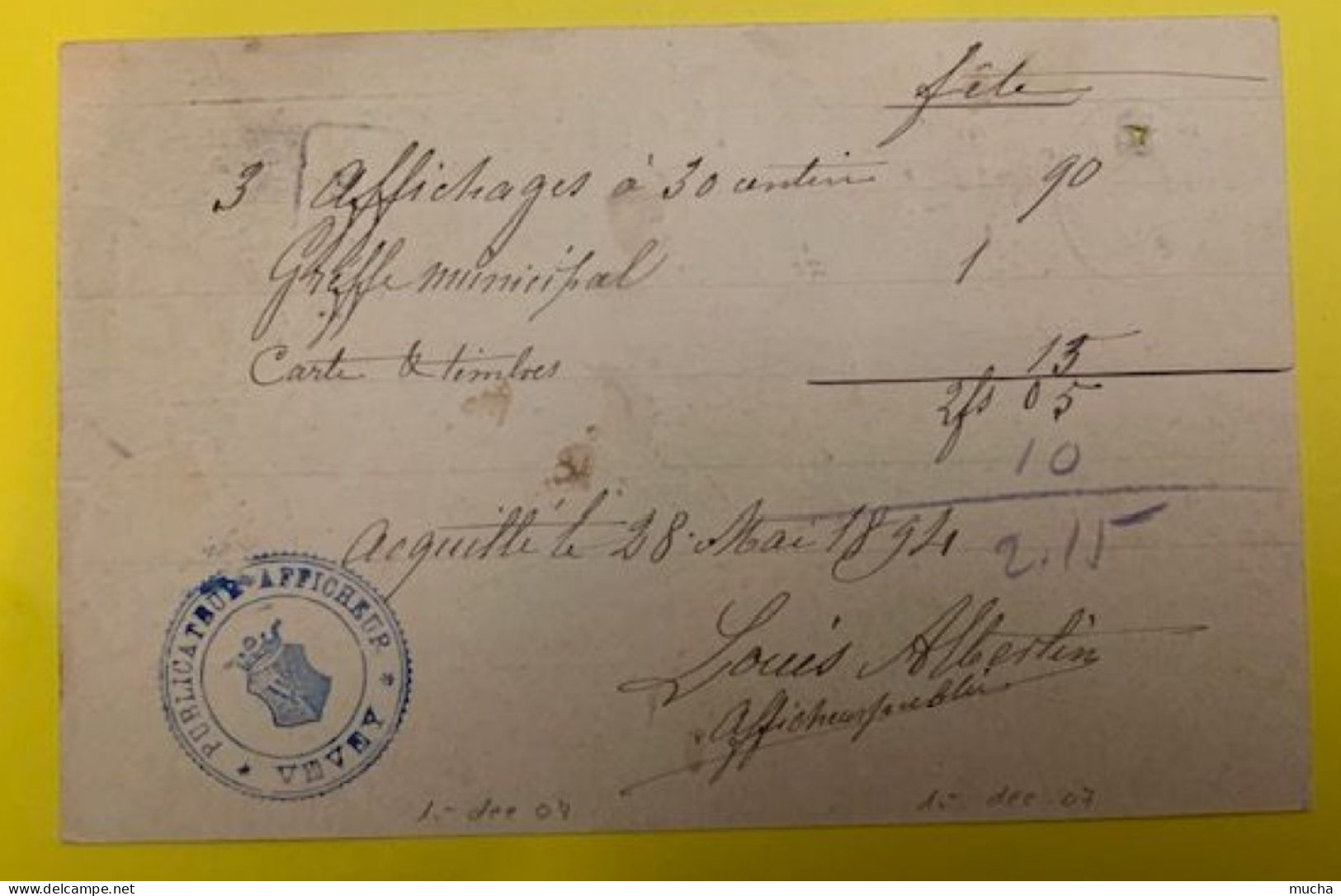 20401 - Entier Postal  5ct Remboursement Avec Complément Type Chiffre 10ct Cachet Vevey 28.05.1894 Pour Morges - Postwaardestukken