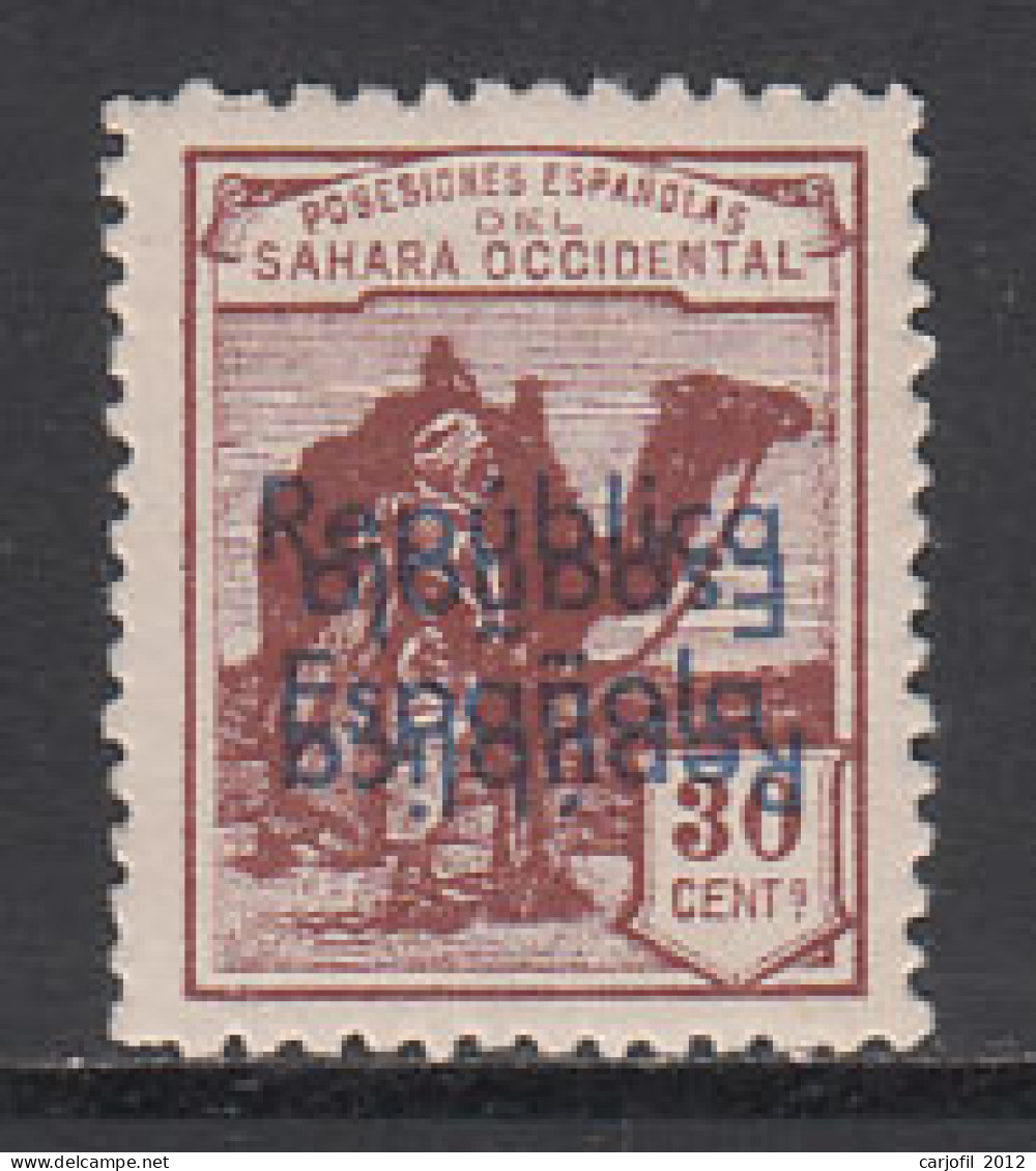 Sahara Variedades 1932 Edifil 41Bhhi * Mh  Sobrecarga Doble Una Invertida - Sahara Espagnol
