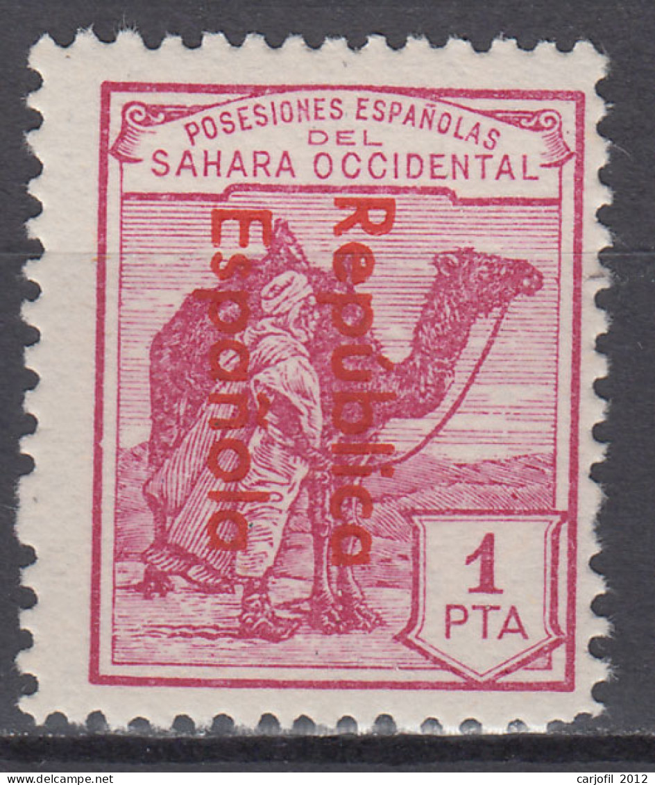 Sahara Variedades 1932 Edifil 45Ahcc ** Mnh Sobrecarga Cambio De Color - Sahara Spagnolo