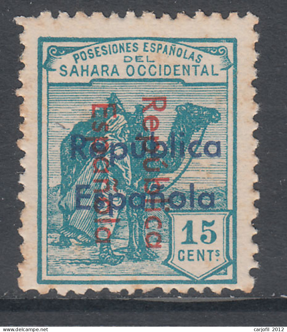 Sahara Variedades 1935 Edifil 38Db (*) Mng  Sobrecarga Vertical De Arriba A Abaj - Spanische Sahara
