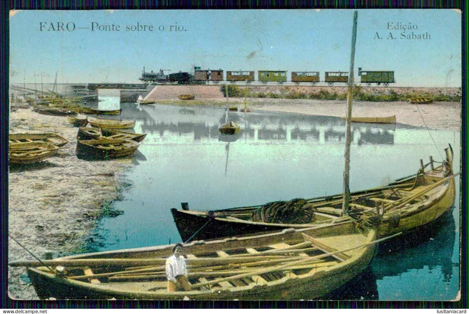 ALGARVE - FARO - COMBOIOS - Ponte Sobre O Rio. ( Ed. A. A. Sabath) Carte Postale - Faro