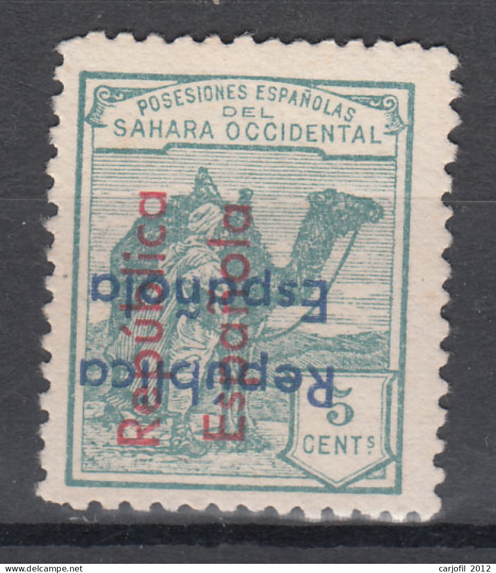 Sahara Variedades 1935 Edifil 36Da (*) Mng  Sobrecarga Vertical De Abajo A Arrib - Spaanse Sahara