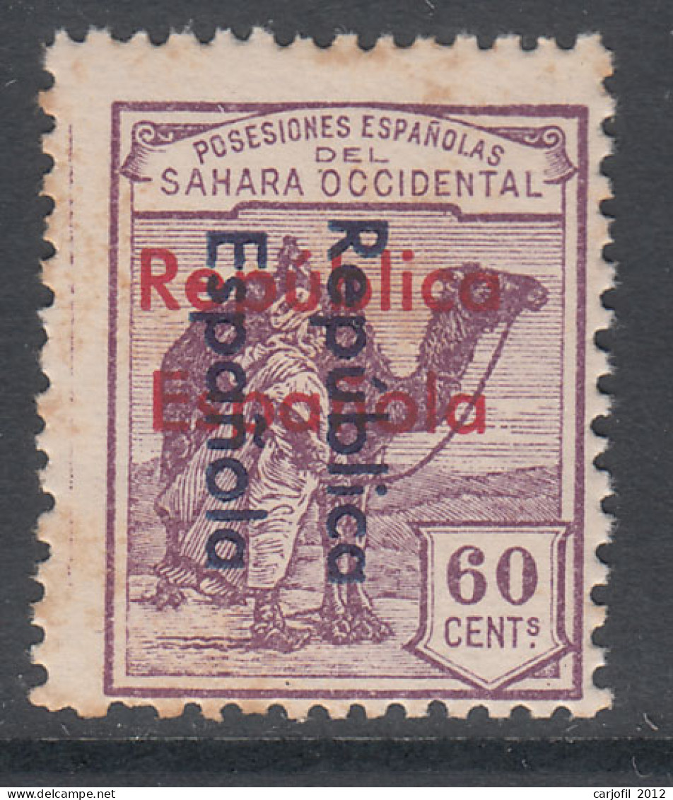Sahara Variedades 1935 Edifil 44Db (*) Mng  Sobrecarga Vertical De Arriba A Abaj - Spanische Sahara