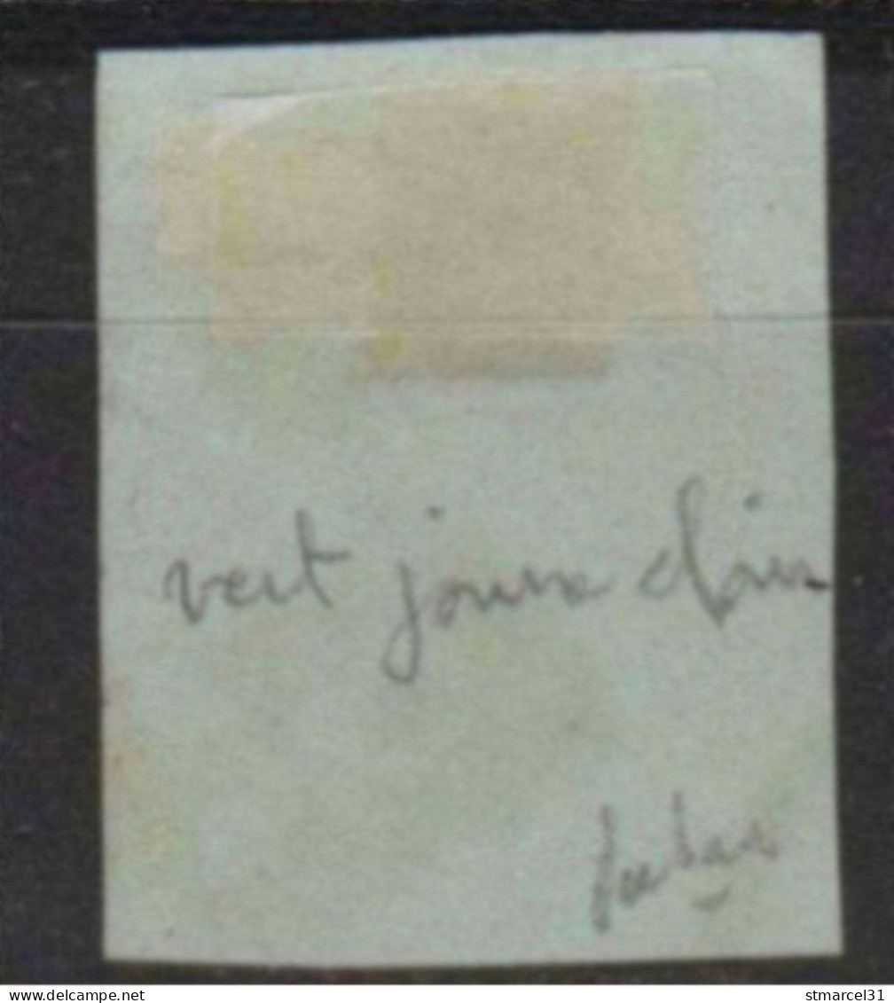 N°42B VERT JAUNE En Nuance CLAIR TBE Signé - 1870 Bordeaux Printing