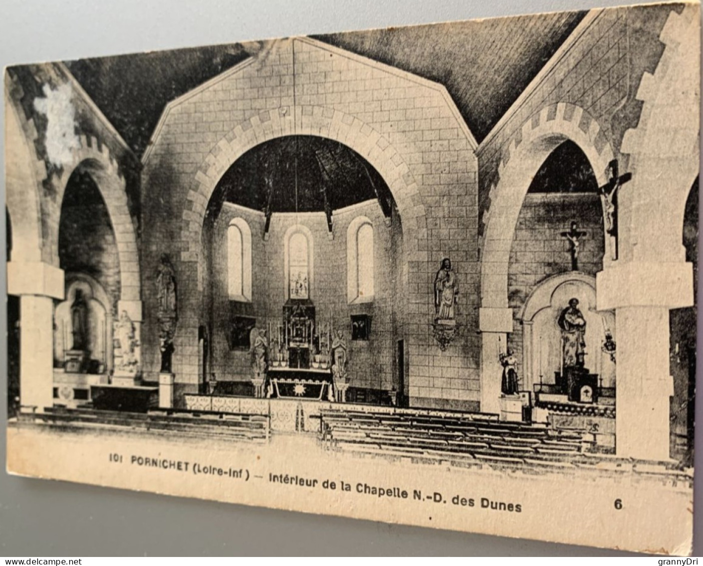 44 Pornichet 1930 Interieur Chapelle Notre Dame Des Dunes Autels Bancs Statues -ed Chapeau 101 - Pornichet