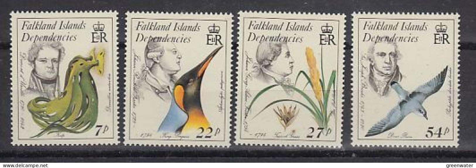 Falkland Islands Dependencies (FID) 1985 Early Naturalists 4v ** Mnh (59823B) - Géorgie Du Sud