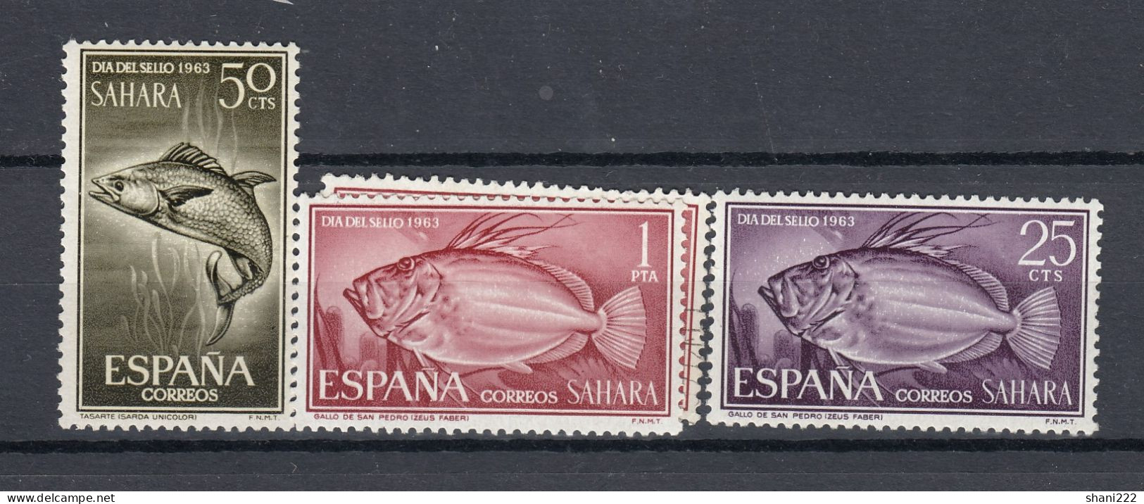 Spanish Sahara 1963 Stamp Day - Fishes MNH  (e-833) - Spanish Sahara
