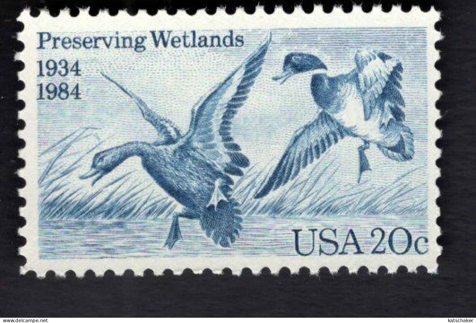 200895299 1984 SCOTT 2092 (XX) POSTFRIS MINT NEVER HINGED - WATERFOWL PRESERVATIONC ACT - 50TH ANNIV - BIRDS - WETLANDS - Ungebraucht