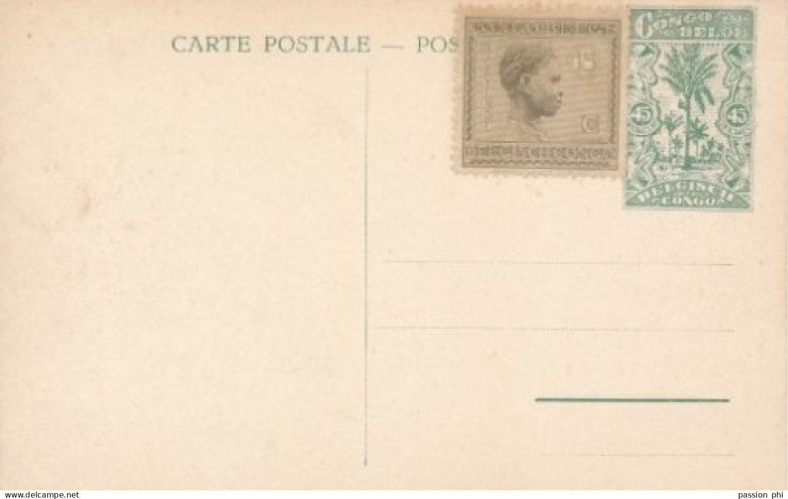 BELGIAN CONGO  PPS SBEP 66a "GLOSSY PAPER" VIEW 14 UNUSED - Postwaardestukken