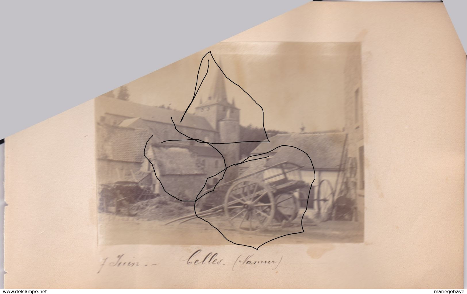 Houyet Dinant Celles Belle Photographie De 1889  Albumine Ca80x105mm - Anciennes (Av. 1900)