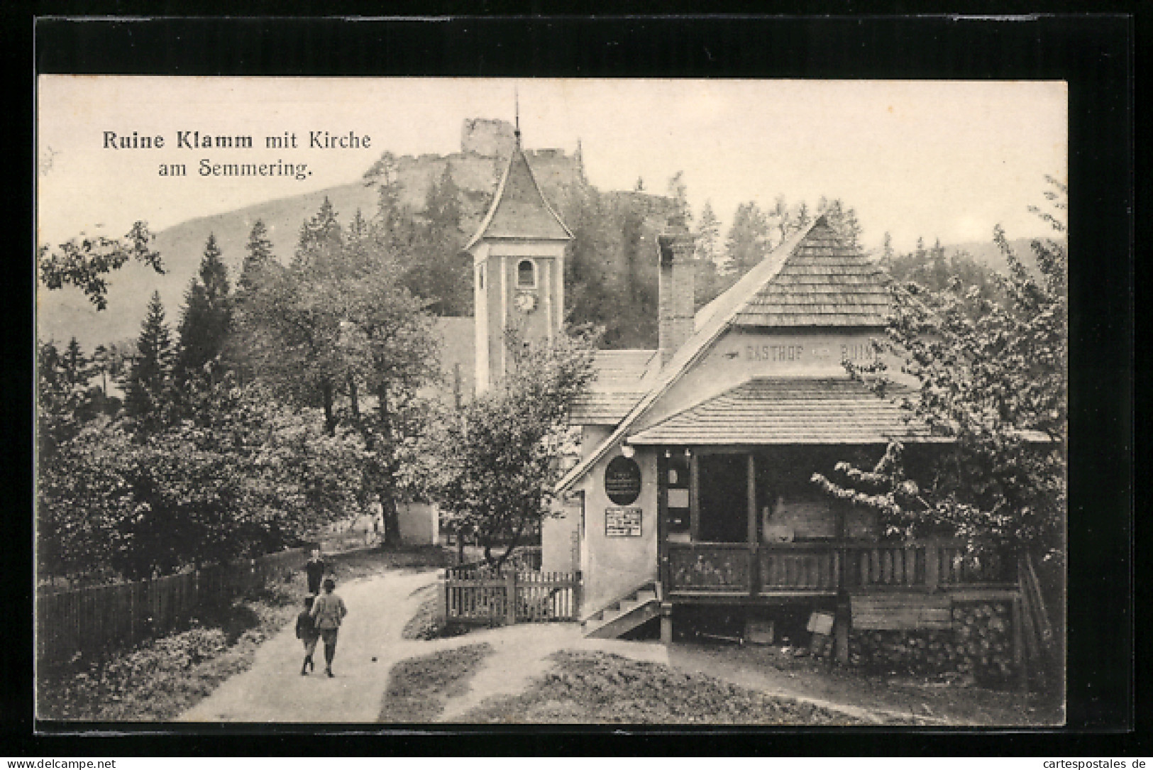AK Semmering, Ruine Klamm Mit Kirche  - Other & Unclassified