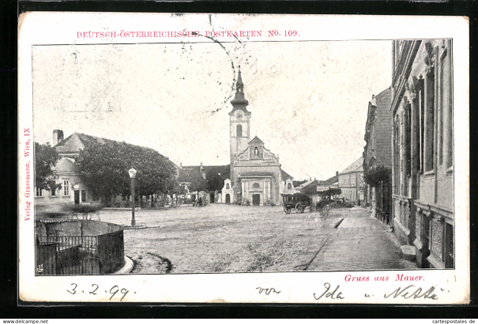 AK Wien-Mauer, Marktplatz Mit Kirche  - Other & Unclassified