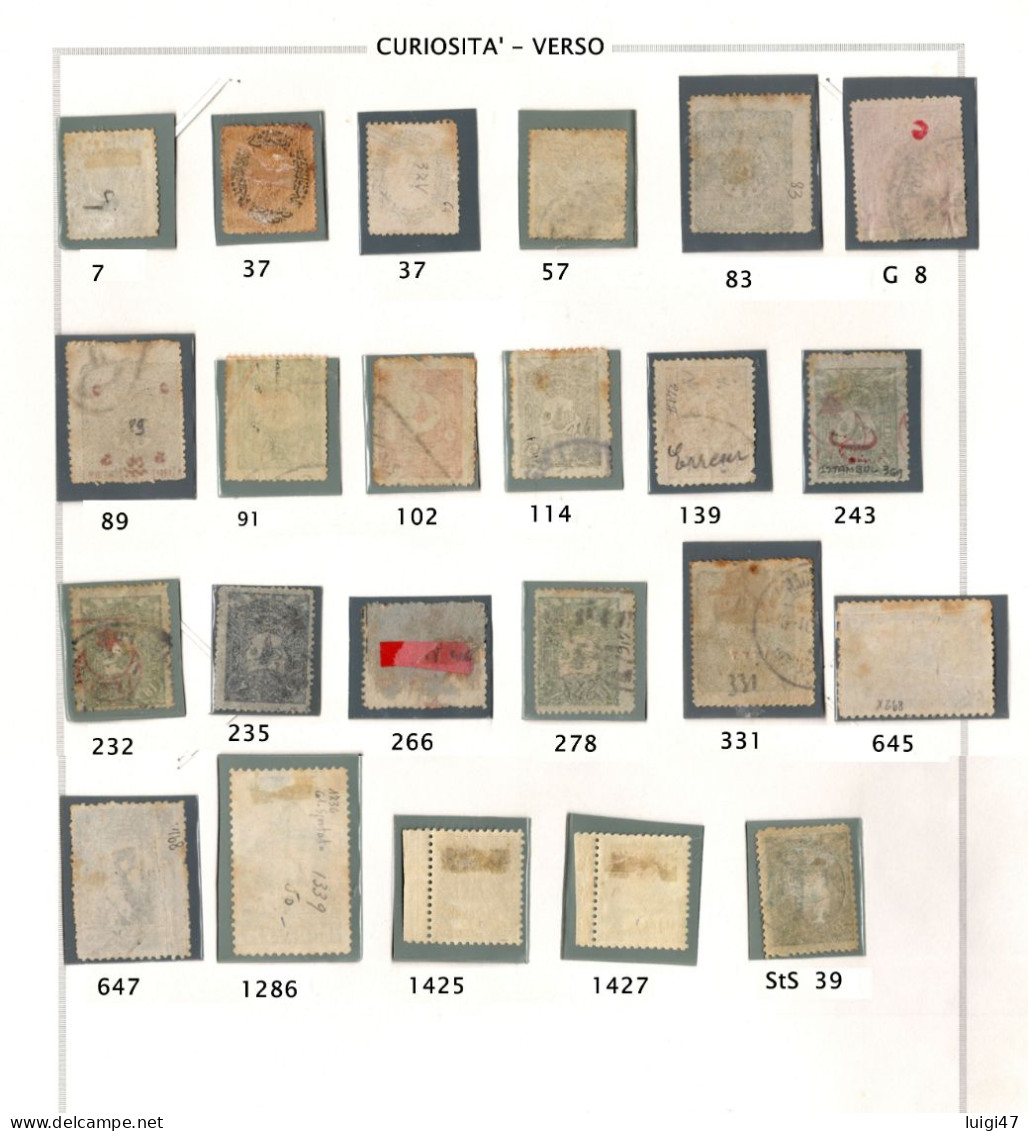 1865-1930 Impero Ottomano - Turchia - Emissioni Varie Con Difetti O Piccole Varietà - Other & Unclassified