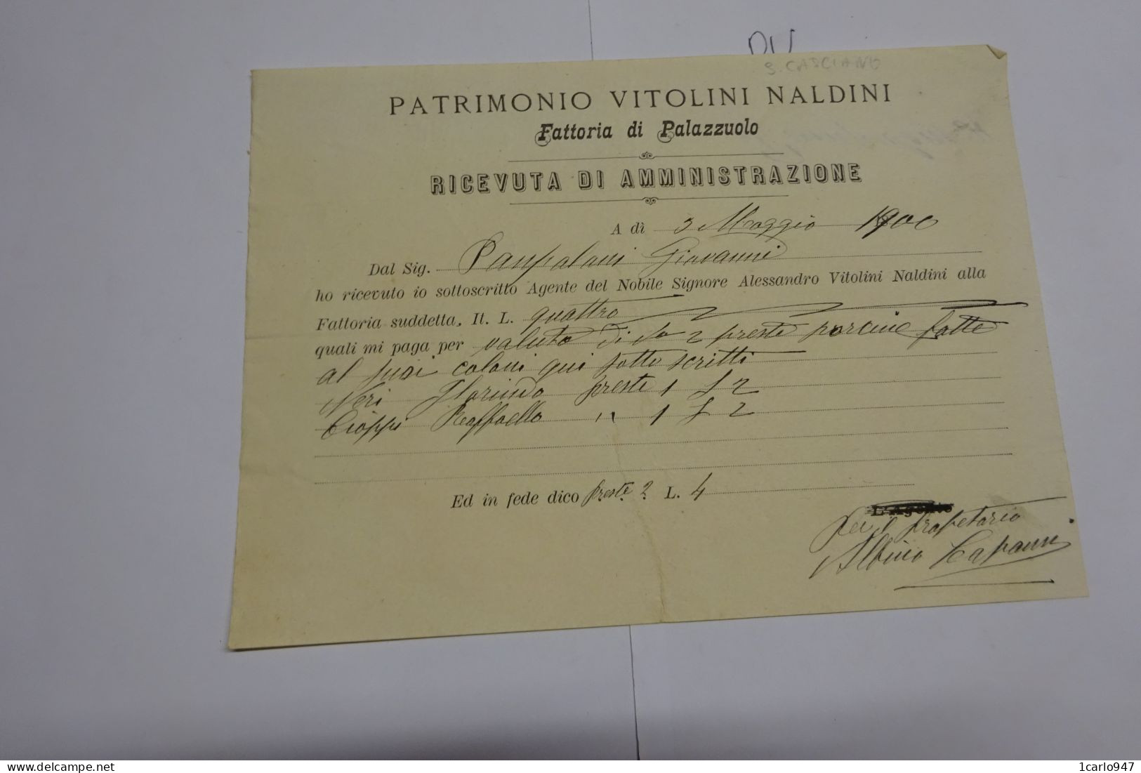 S.CASCIANO  VAL DI PESA  - FIRENZE-- FATTORIA  DI PALAZZUOLO  -- VITOLINI  NALDINI - Italie