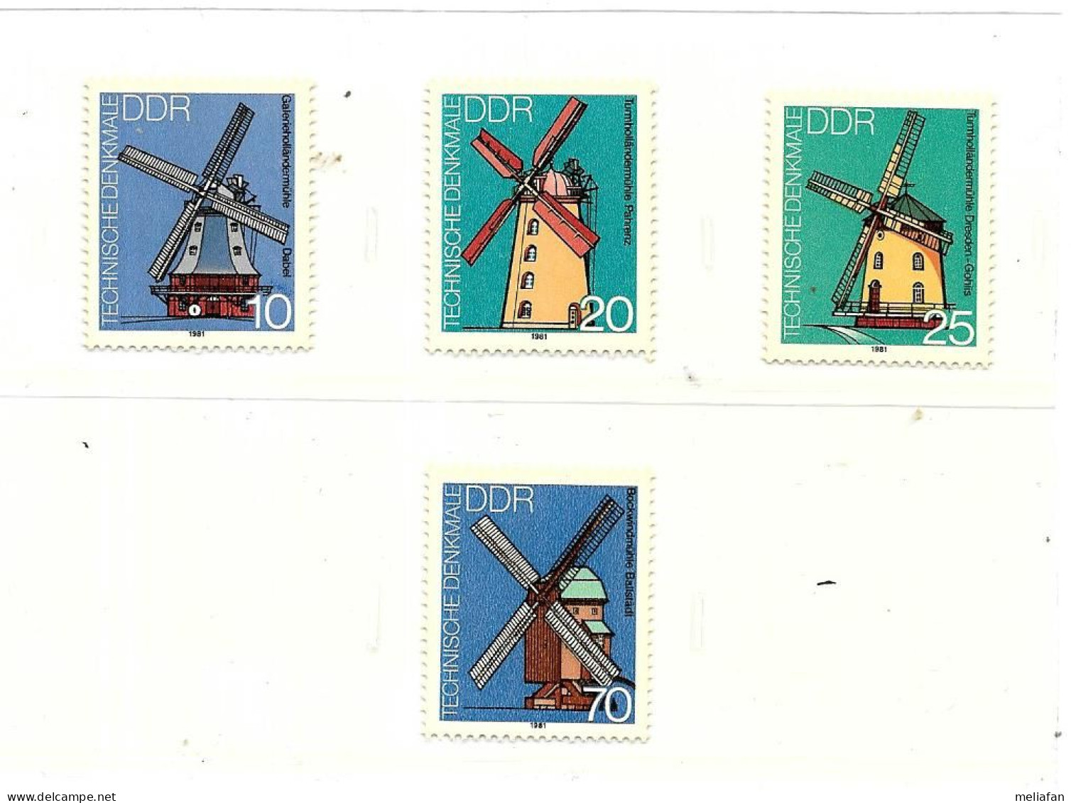 DH16 -TIMBRES DDR - MOULINS - Mühlen