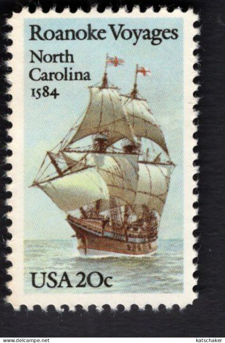 2029998320 1984 SCOTT 2093 (XX) POSTFRIS MINT NEVER HINGED  - ROANOKE VOAGES - SAILING SHIP THE ELIZABETH - Unused Stamps
