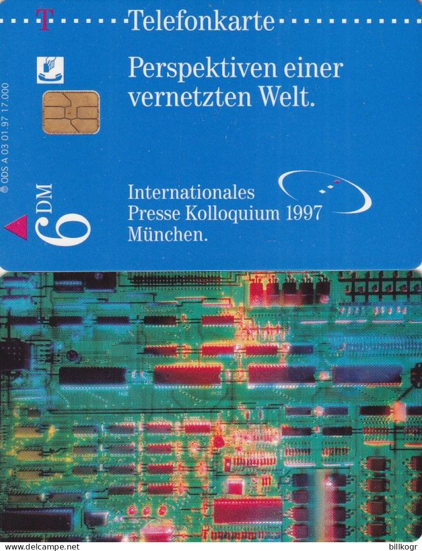 GERMANY - Internationales Presse Kolloquium 1997 München(A 03), Tirage 17000, 01/97, Mint - A + AD-Series : Werbekarten Der Dt. Telekom AG