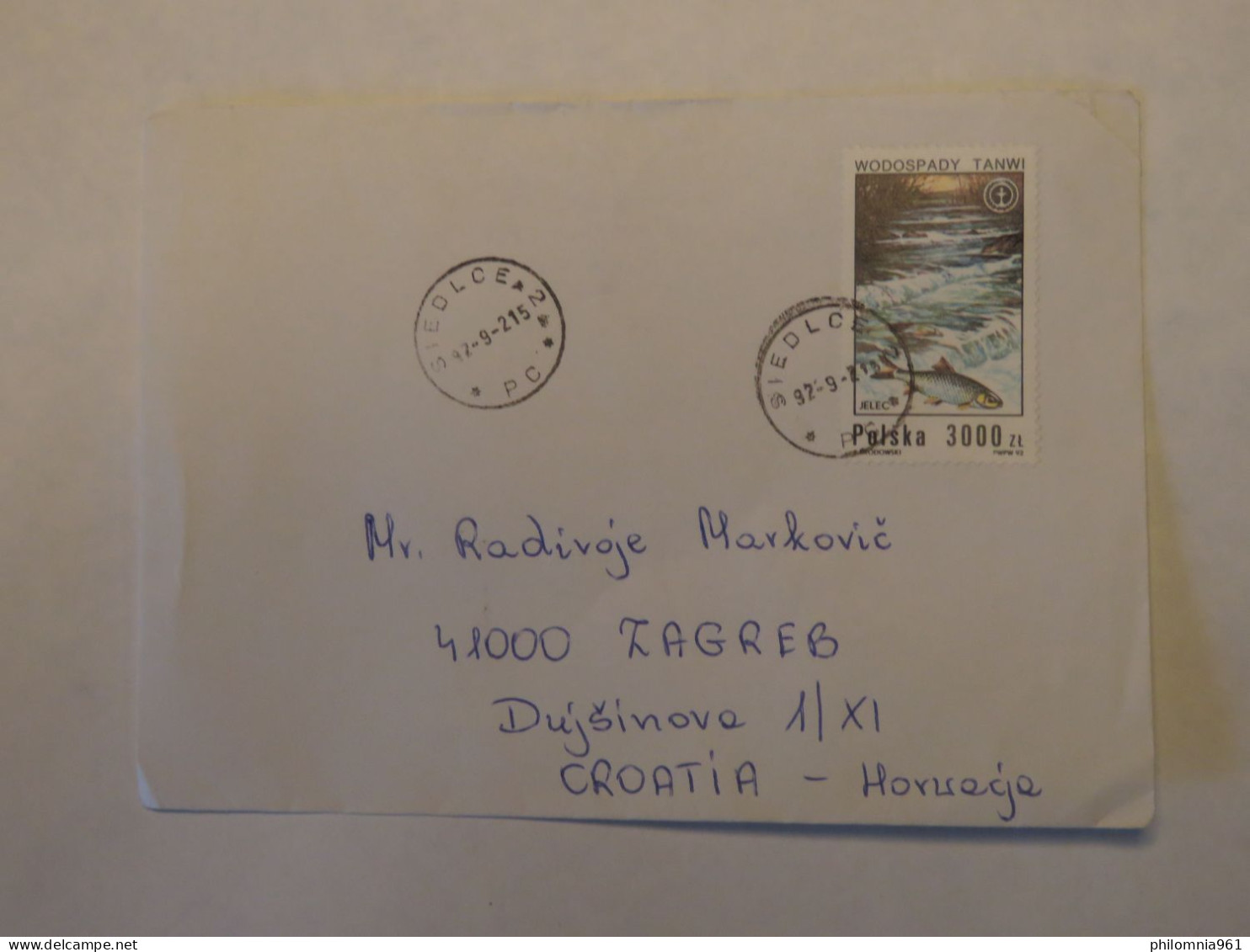 POLAND COVER TO CROATIA 1992 - Autres & Non Classés