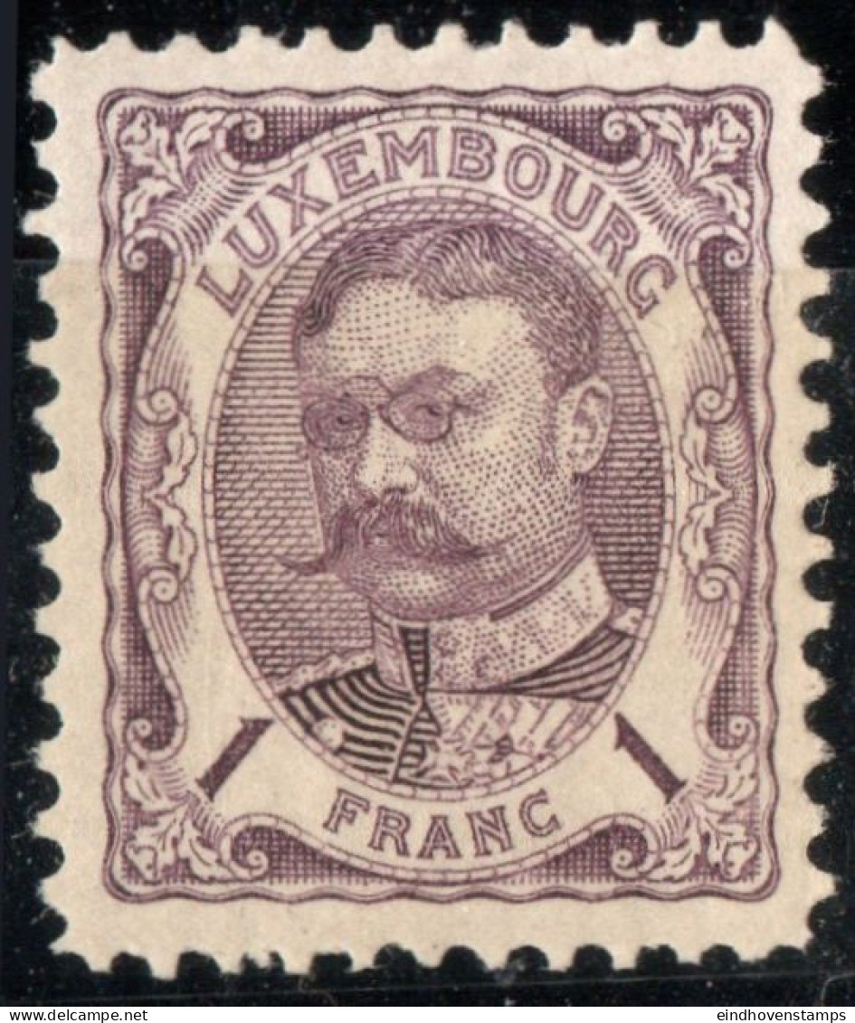 Luxemburg 1906, 1 Fr Adolf Perforated 11½ MNH - 1906 Wilhelm IV.