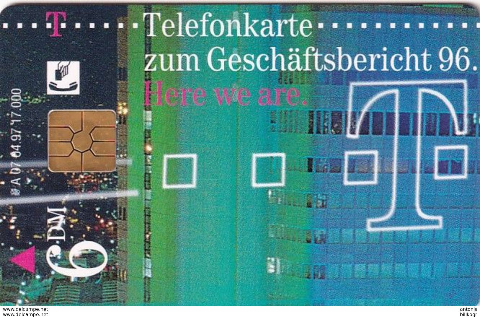 GERMANY - Geschäftsbericht 96/Here We Are(A 07), Tirage 17000, 04/97, Mint - A + AD-Reeks :  Advertenties Van D. Telekom AG