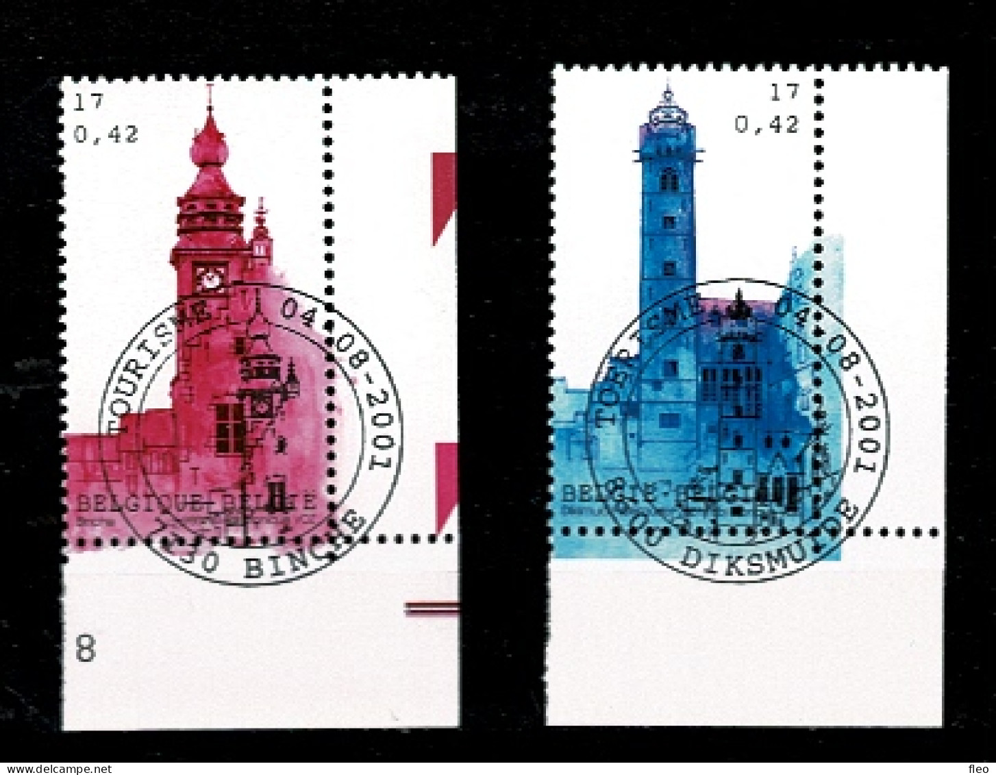 2001 3015/3016 Postfris Met 1édag Stempel : HEEL MOOI ! MNH Avec Cachet 1er Jour " BELFORTEN " - Ungebraucht