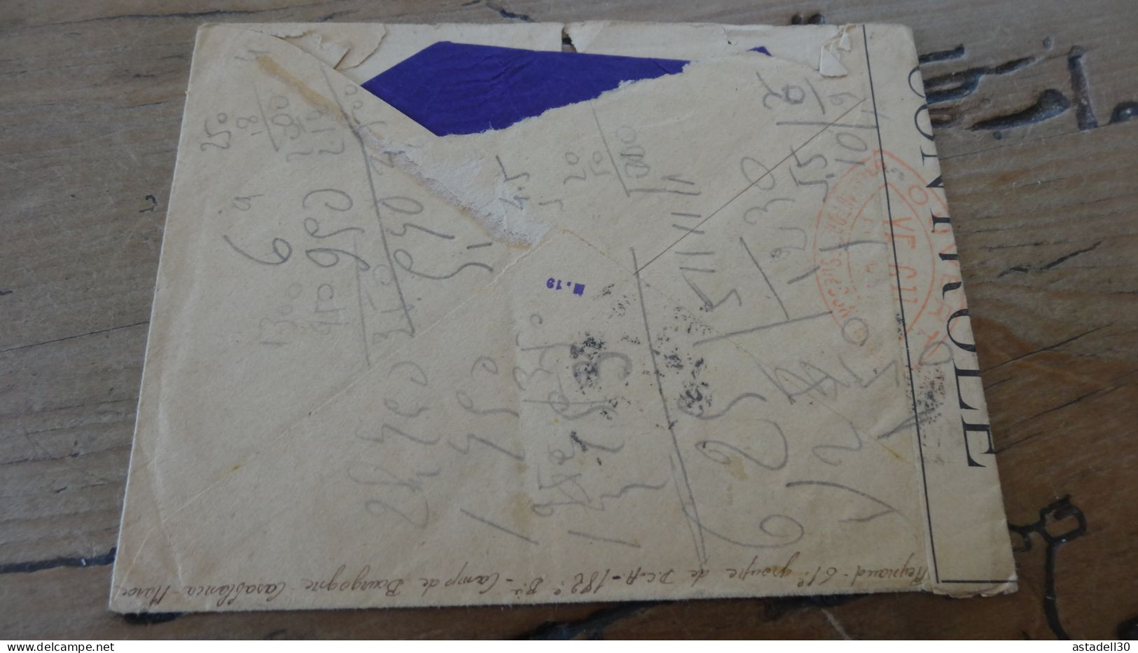 Enveloppe Par Avion, Censure, Casablanca 1941   ............. BOITE1  ....... 554 - Lettres & Documents