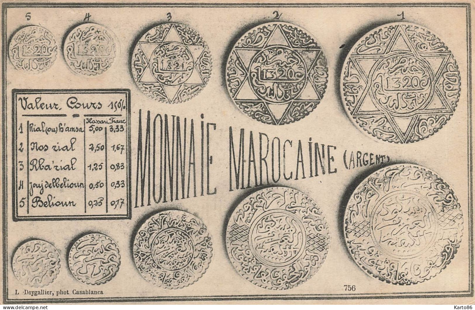 Maroc * CPA * Monnaie Marocaine , Pièces - Autres & Non Classés