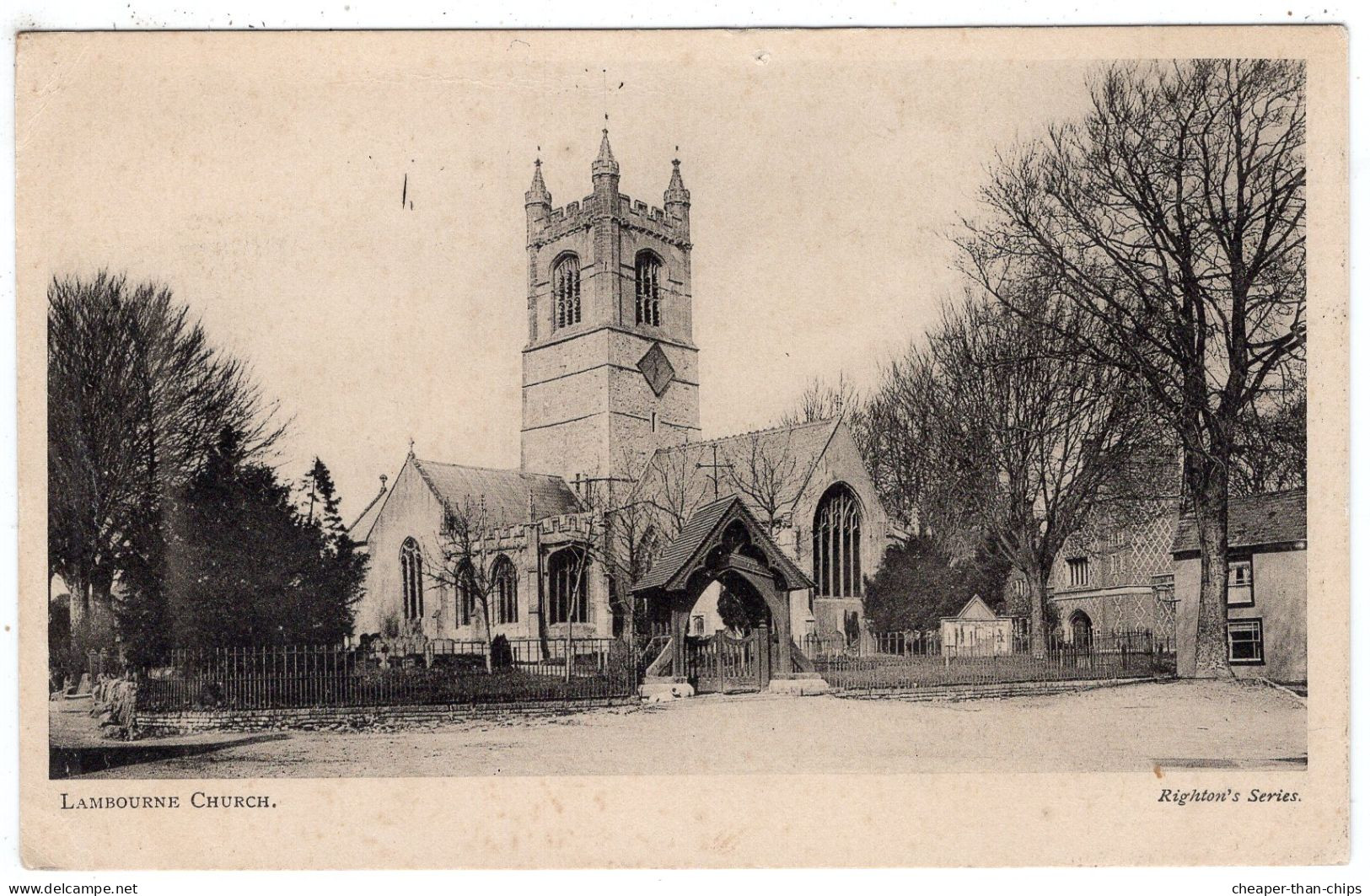 Squared Circle - LAMBOURNE - On PC Of Lambourne Church - Postmark Collection