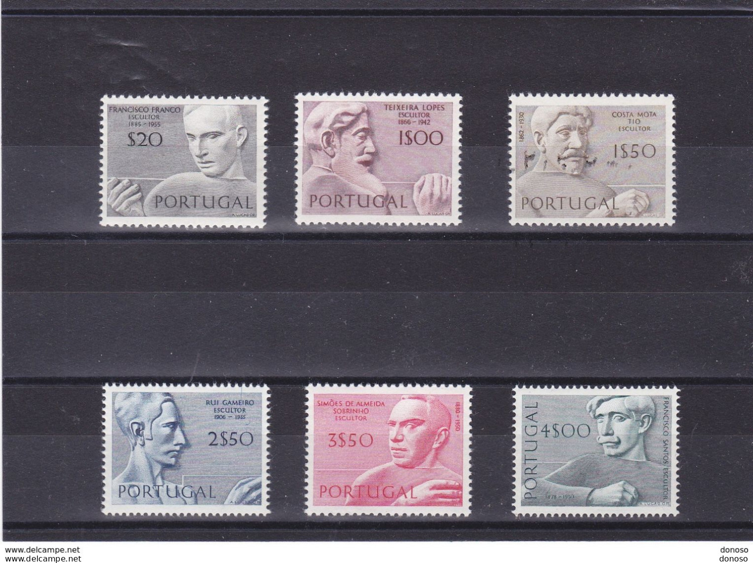 PORTUGAL 1971 SCULPTEURS Yvert 1110-1115, Michel 1130-1135 NEUF** MNH Cote Yv 8 Euros - Neufs