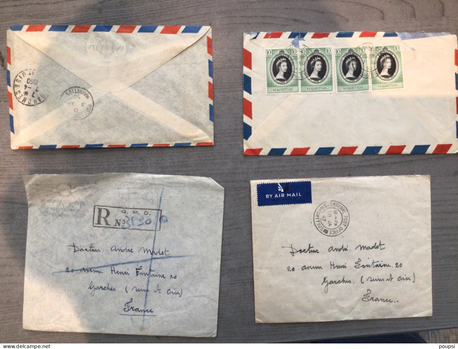 Ensemble De 11 Lettres ÎLE MAURICE - MARITIUS ( Recto-verso)dont Certaines Recommandées - Mauritius (...-1967)