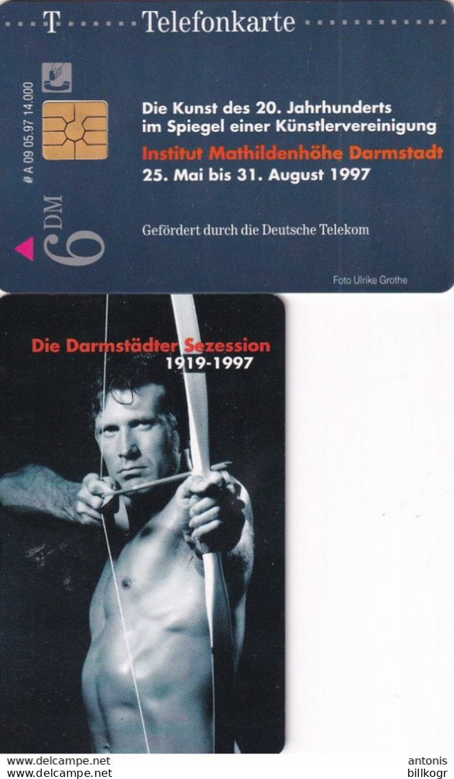 GERMANY - Institut Mathildenhöhe Darmstadt/Die Darmstädter Sezesssion(A 09), Chip GEM2.1(black),tirage %14000,05/97,mint - A + AD-Series : D. Telekom AG Advertisement