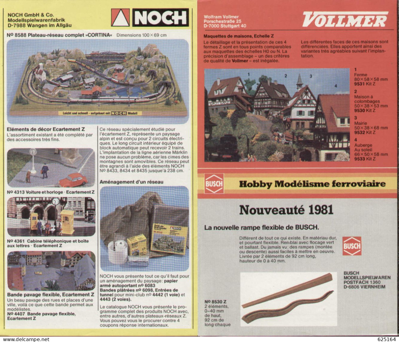 Catalogue MÄRKLIN 1981 MINI-CLUB Z Nouveautés FOLDER + Faller Kibri Vollmer Noch - Francés