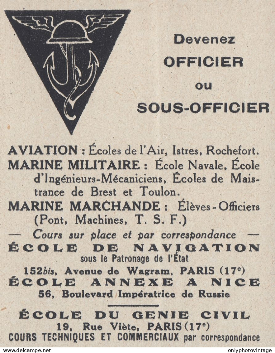 Ecole Du Genie Civil Paris - 1936 Vintage Advertising - Pubblicit� Epoca - Werbung