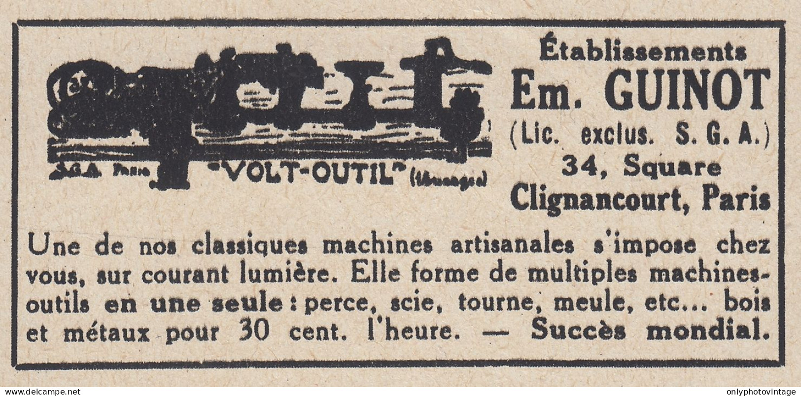 Etablissements Em. GUINOT - 1938 Vintage Advertising - Pubblicit� Epoca - Reclame