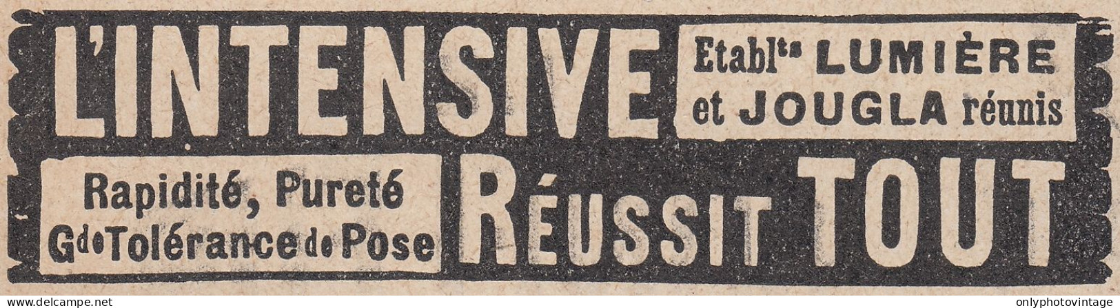 Etablissement Lumi�re Et Jougla R�unis - 1924 Vintage Advertising - Werbung