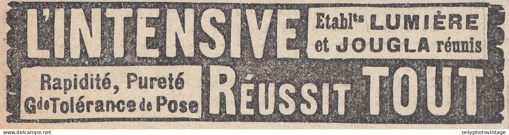 Etablissement Lumi�re Et Jougla R�unis - 1924 Vintage Advertising - Reclame