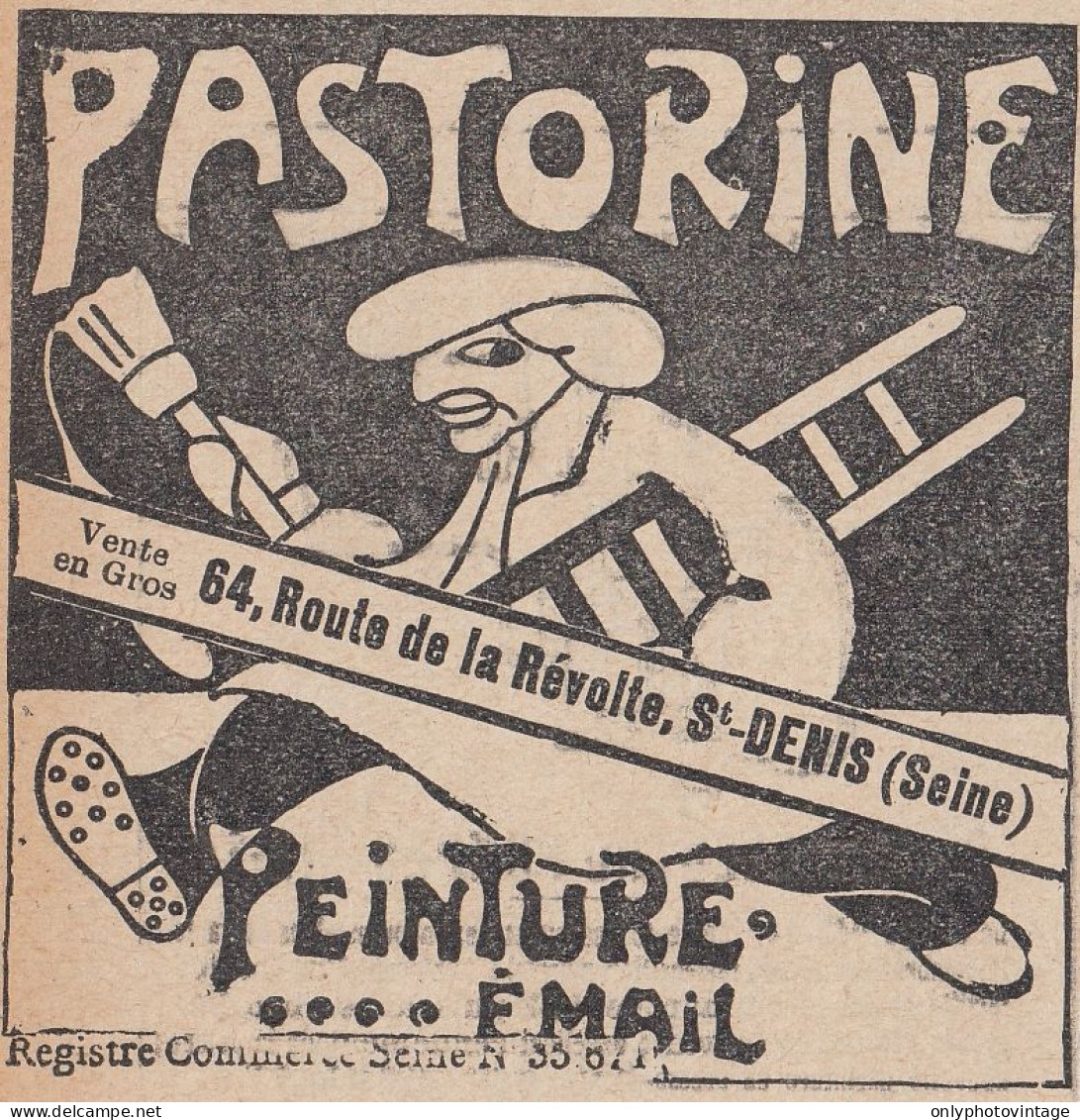 Peinture PASTORINE - 1924 Vintage Advertising - Pubblicit� Epoca - Publicités