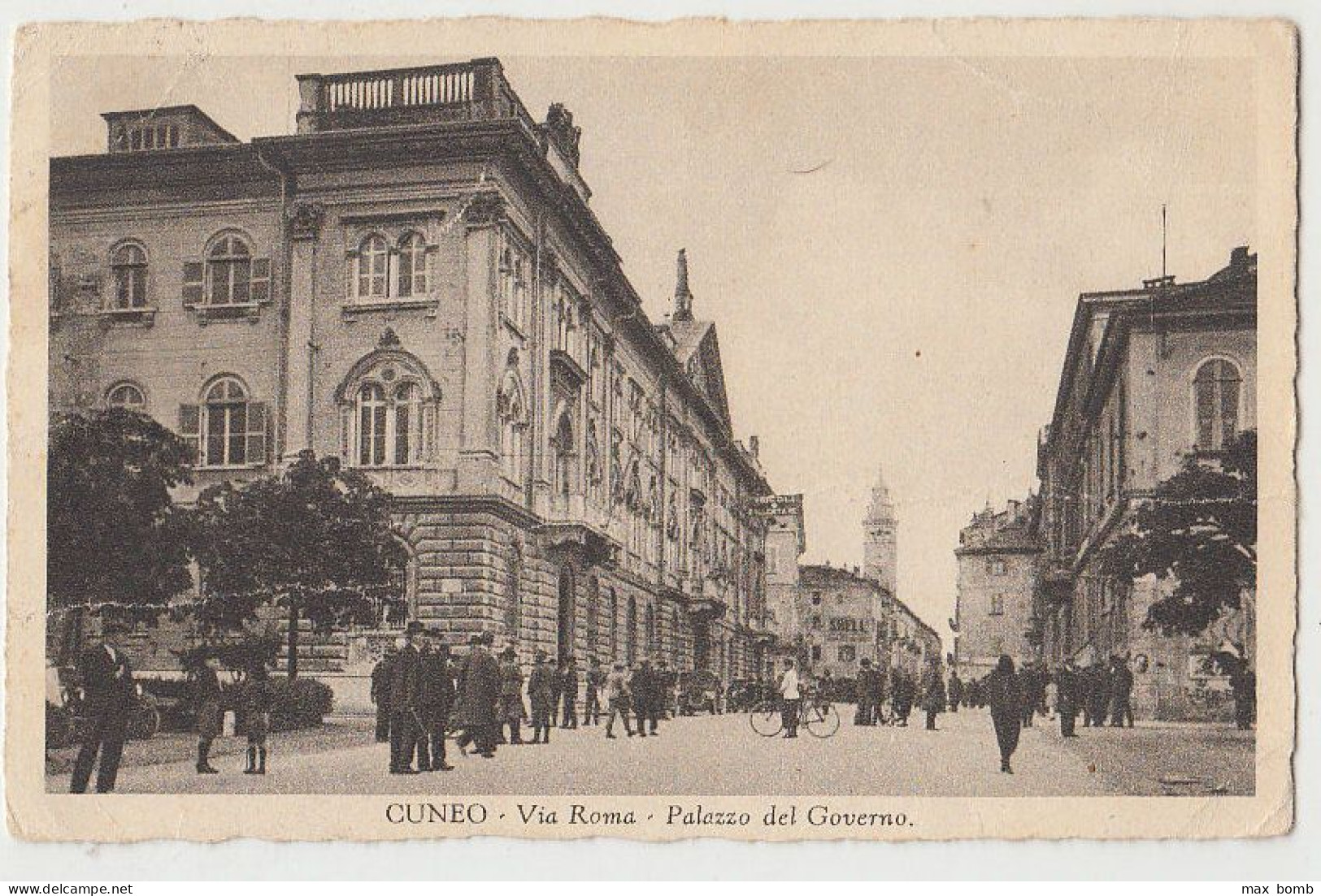 1933 CUNEO  6 - VIA Roma PALAZZO GOVERNO - Cuneo