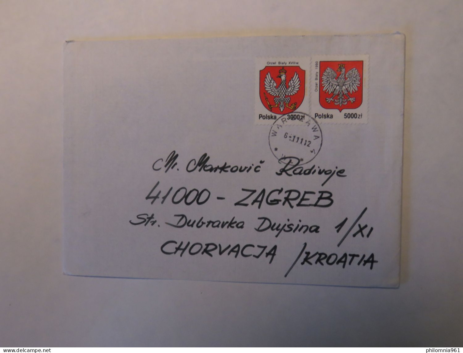 POLAND COVER TO CROATIA 1990 - Other & Unclassified