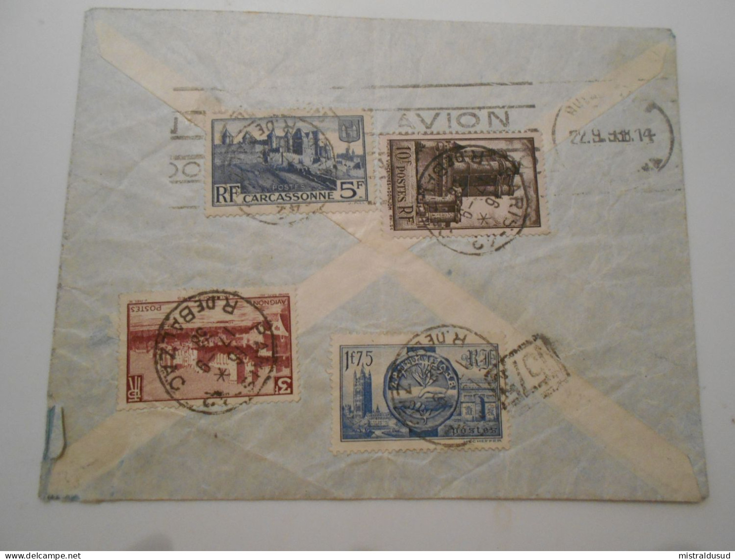 France Poste Aerienne , Lettre De Paris 1938 Pour Buenos Aires - 1927-1959 Covers & Documents