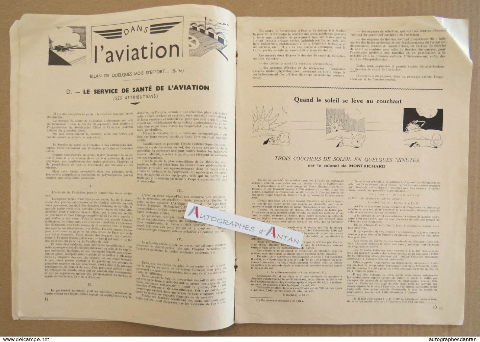 ● TRAIT D'UNION Mai 1941 Organe Mensuel Du Secrétariat D'Etat à L'Aviation - Hotel Radio Vichy - Ww2 - Cf 9 Photos - Frans