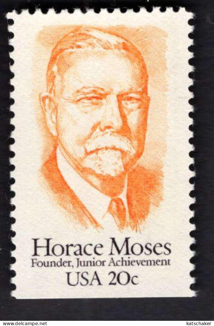 2030003033 1984 SCOTT 2095 (XX) POSTFRIS MINT NEVER HINGED - HORACE MOSES FOUNDER JUNIOR ACHIEVEMENT UNDER IMPERFORATED - Unused Stamps