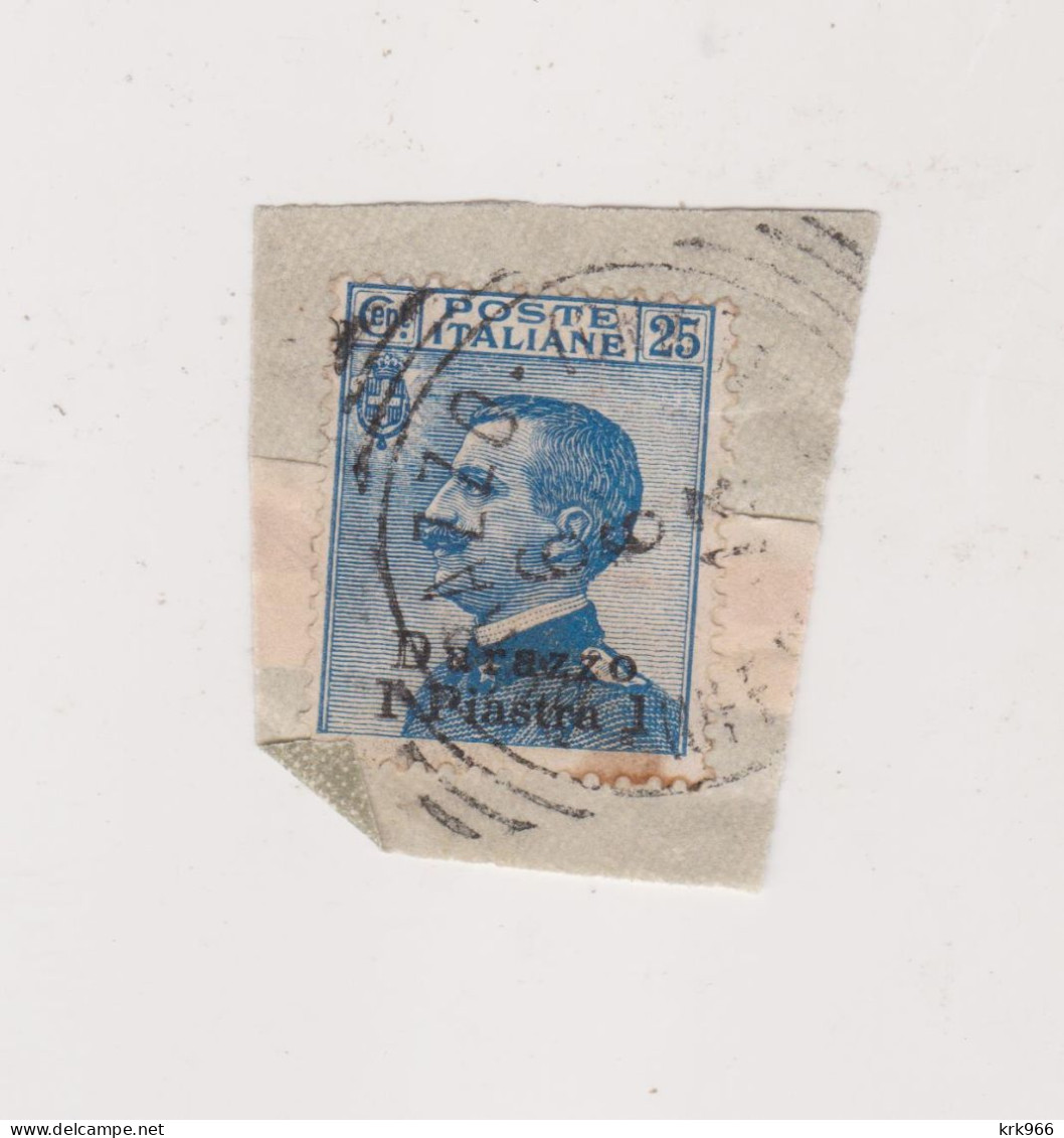 ITALY  ALBANIA DURAZZO Nice Stamp Used On Piece - Albanie