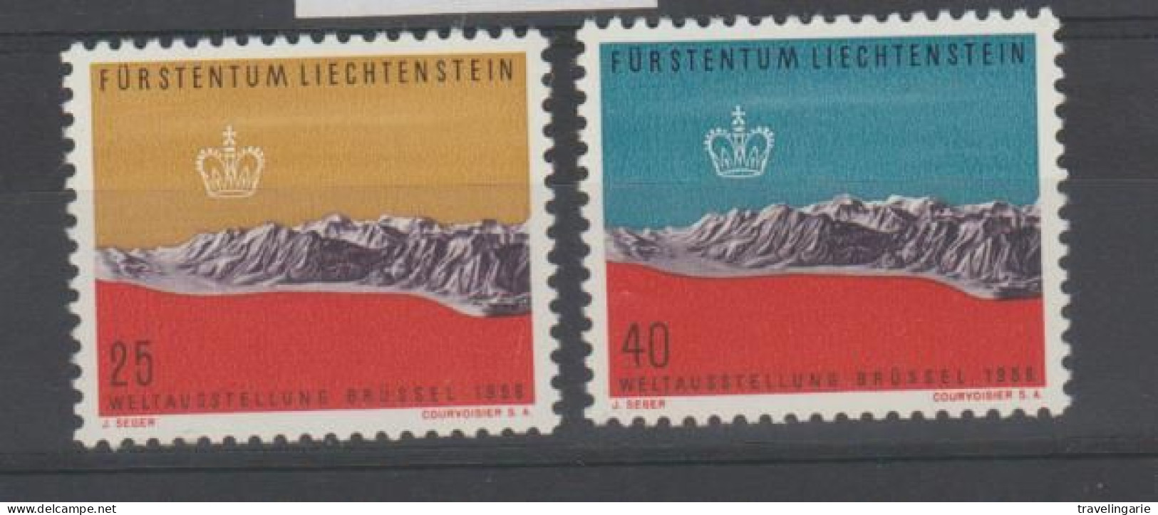 Liechtenstein 1958 International EXPO'58 Brussels ** - Unused Stamps