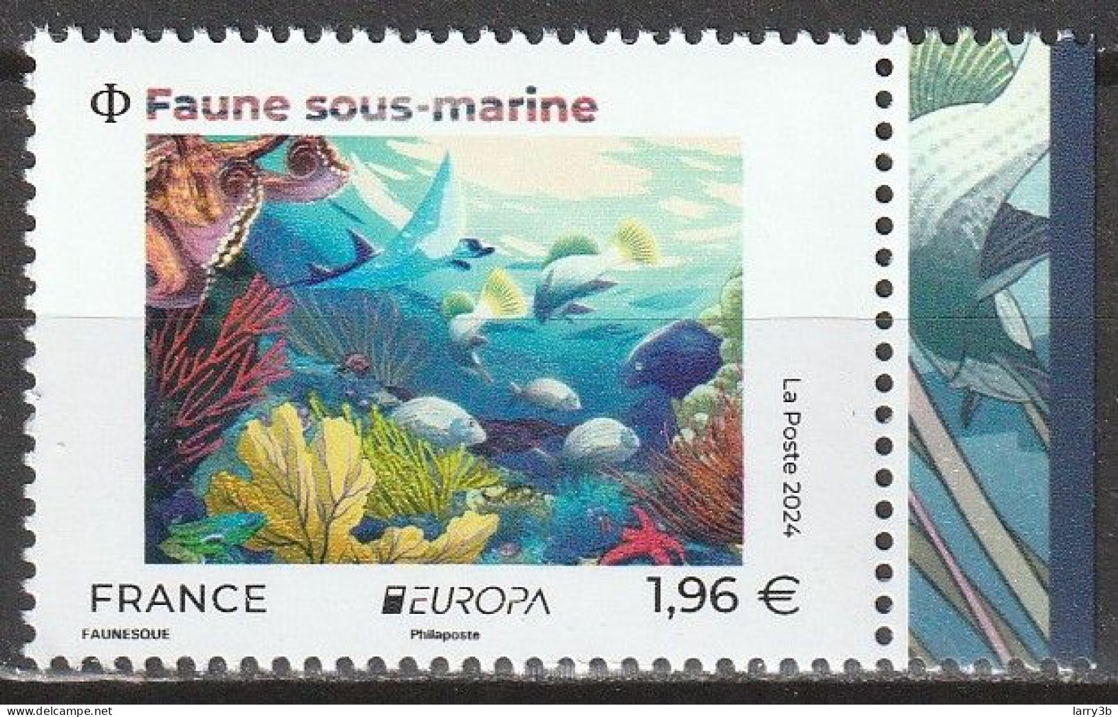 2024 - EUROPA - CEPT FRANCE - "FAUNE SOUS-MARINE" - BDF ISSU FEUILLET 1,96 € - NEUF ** - MNH - 2024