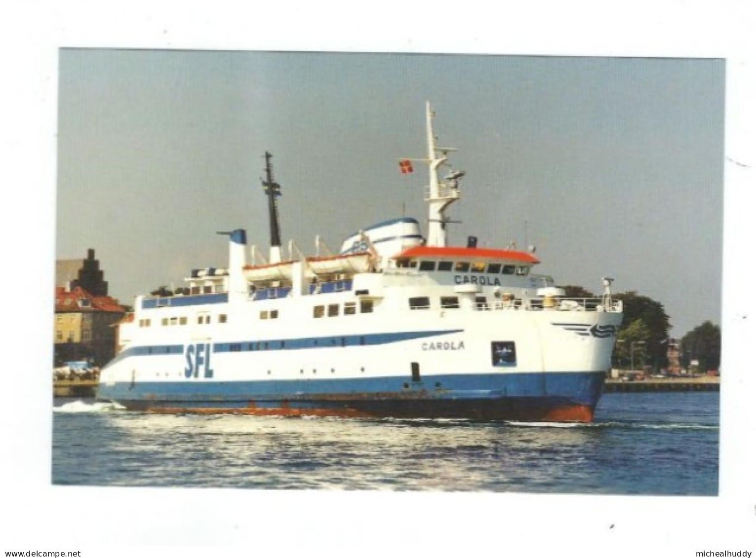 POSTCARD   SHIPPING  FERRY SCANDINAVIAN FERRY LINES MF CAROLA - Ferries