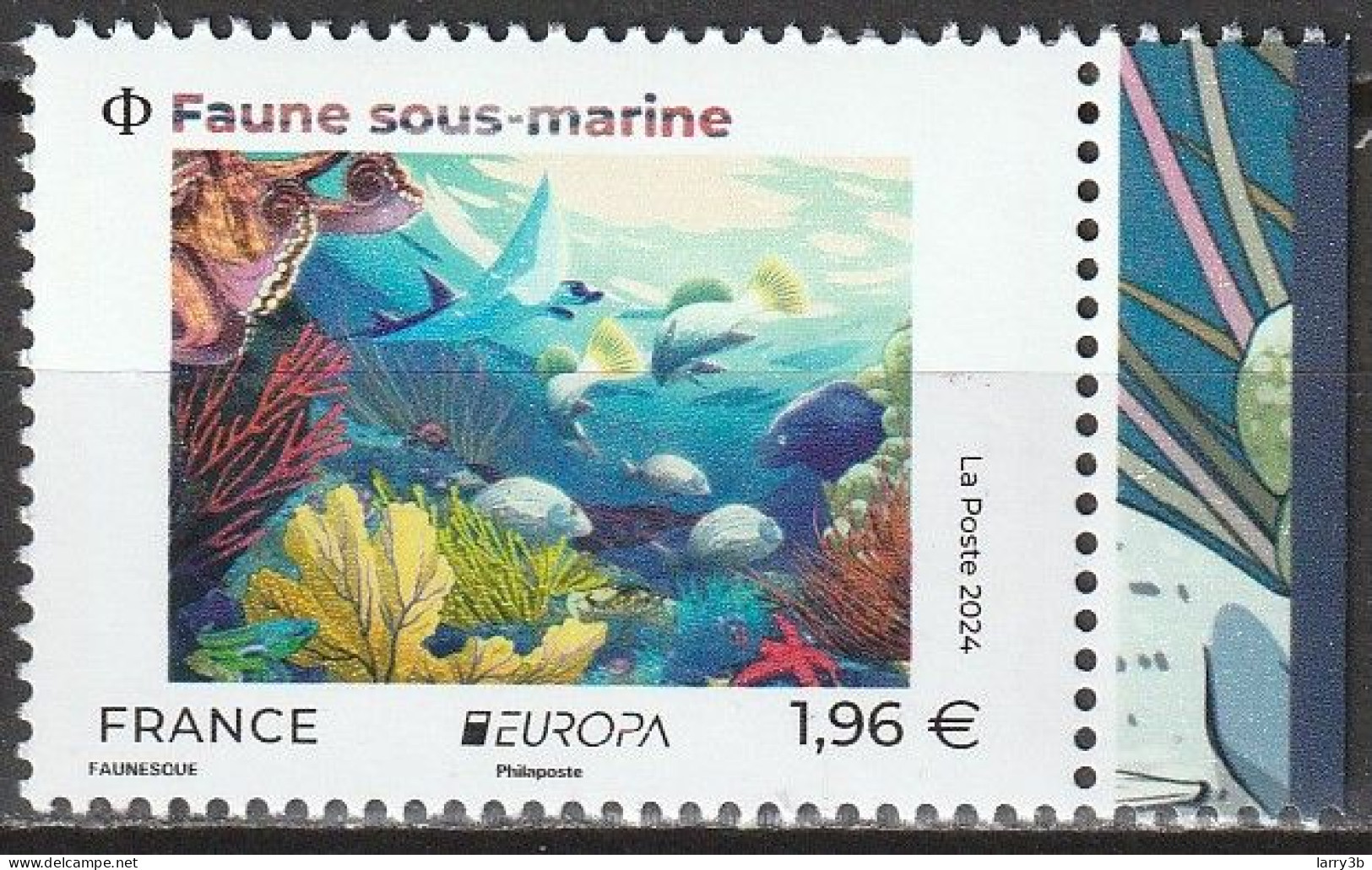 2024 - EUROPA - CEPT FRANCE - "FAUNE SOUS-MARINE" - BDF ISSU FEUILLET 1,96 € - NEUF ** - MNH - 2024