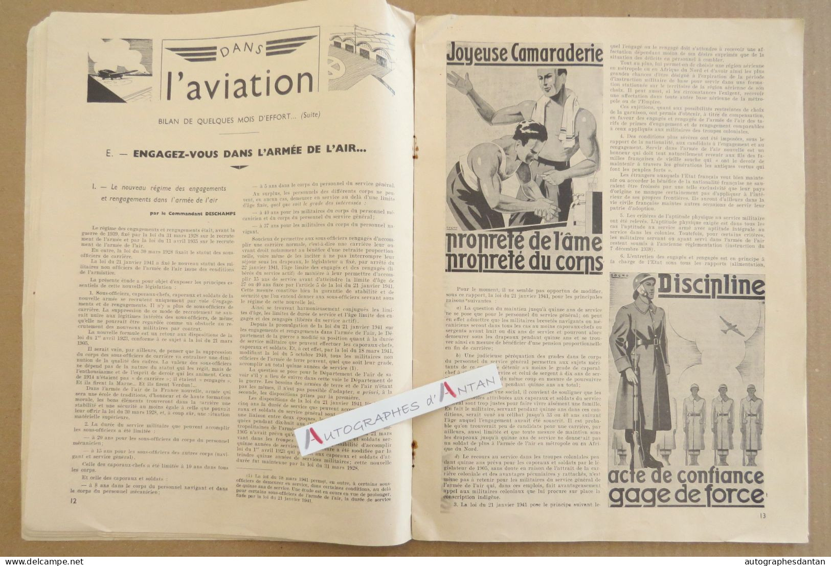 ● TRAIT D'UNION Juin 1941 Organe De Liaison Et D'information De L'aviation - Ww2 - Cf 7 Photos - Frans